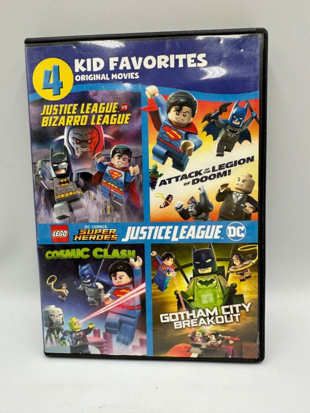 LEGO DC Comics Super Heroes Justice League 4 Kid Favorites Original Movies DVD